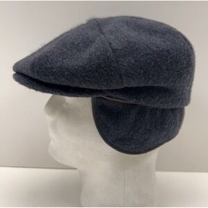 Lake Of The Isles Wool Trapper Hat Thinsulate Fleece Gray Ear Flaps Mens Medium